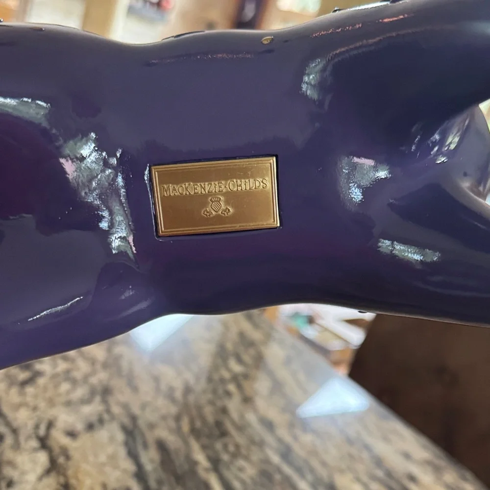 Mackenzie Childs Fortune Teller Black Cat Halloween Figurine with Witch Hat - Picture 2 of 3